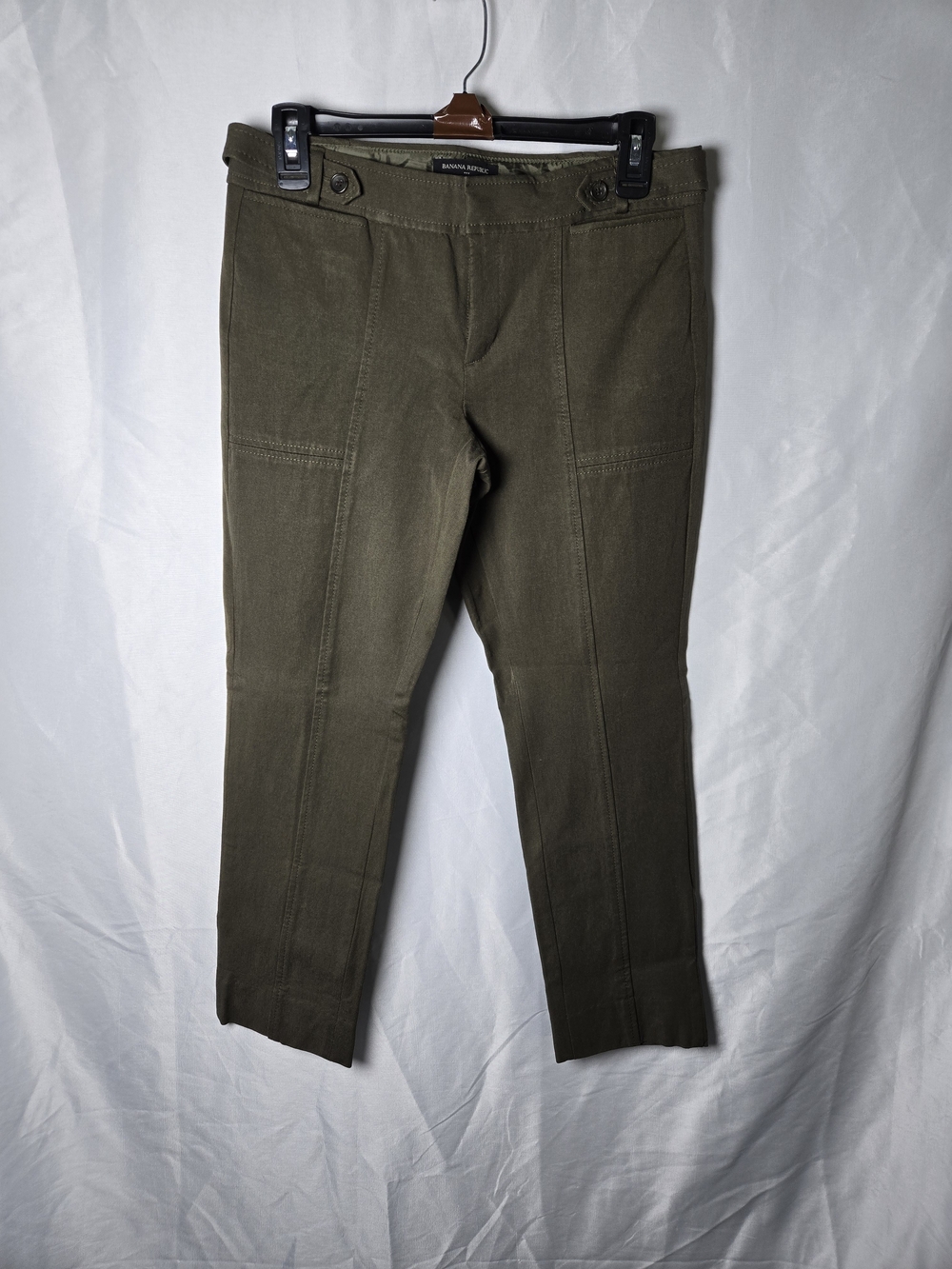 Banana Republic Olive  Utility Cropped Slim Women's Pants